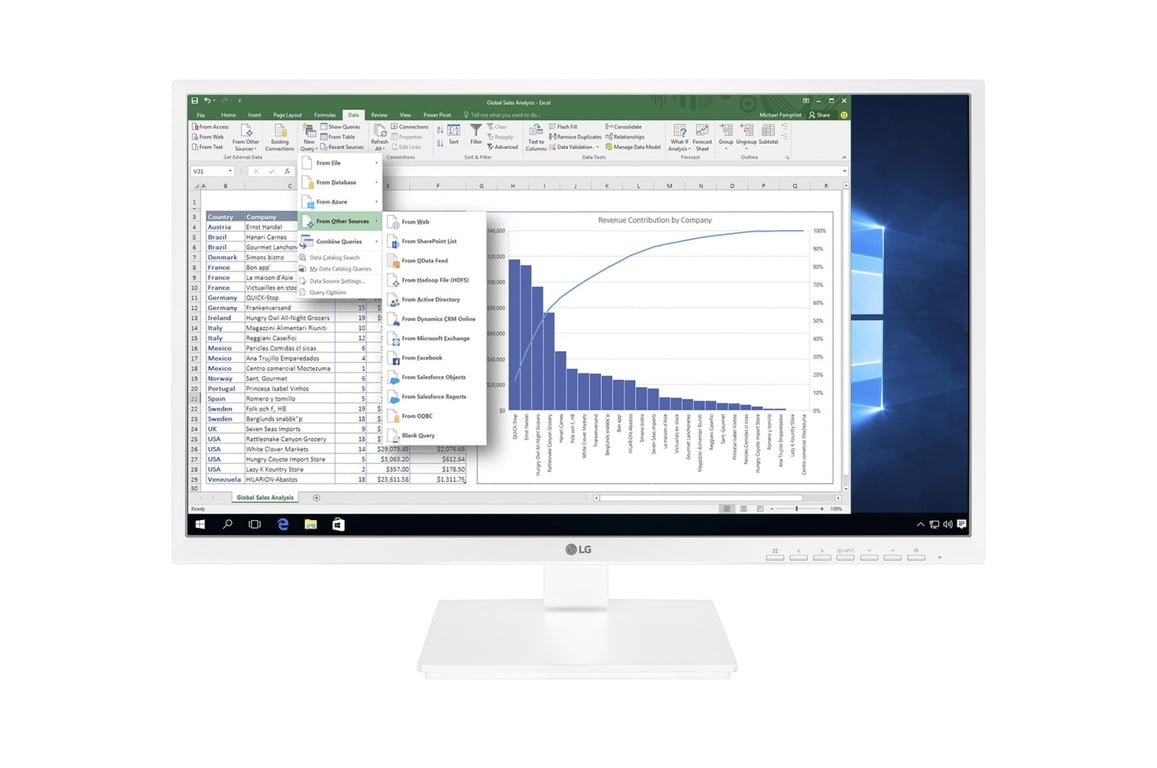 LG 24BK550Y W 23.8 - vue 3