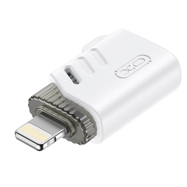 Adaptateur OTG USB vers iPhone Lightning Charge Transfert de Données Blanc