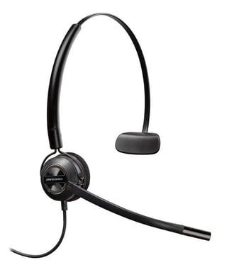 POLY EncorePro HW540 Casque Avec fil Crochets auriculaires, Arceau, Minerve Bureau/Centre d'appels Noir