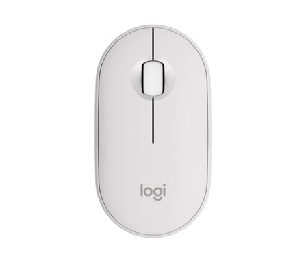 Logitech Pebble Mouse 2 M350s Ratón inalámbrico Bluetooth Blanco