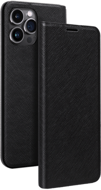 Funda Folio iPhone 14 Pro Max Negra - Tarjetero integrado Bigben