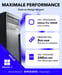 Basic Office PC / Ordinateur de bureau - AMD Athlon PRO 300GE - Tour Computer avec 8GO DDR4 RAM - 240GO SSD - WiFi - Windows 11 Pro