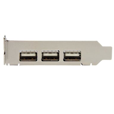 StarTech.com Adaptador Tarjeta PCI Express Perfil Bajo USB 2.0 Alta Velocidad - 3 Externos y 1 Interno