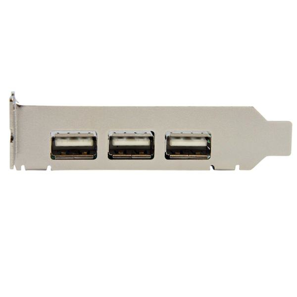 StarTech.com Carte Adaptateur PCI Express vers 4 Ports USB 2.0 Carte PCIe Interne Externe Neuf - vue 3