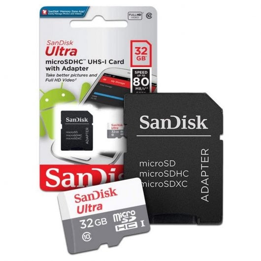 SanDisk Ultra microSD 32 Go MicroSDHC UHS-I Classe 10 - Neuf