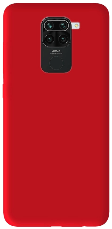 Coque silicone unie compatible Mat Rouge Xiaomi Redmi Note 9
