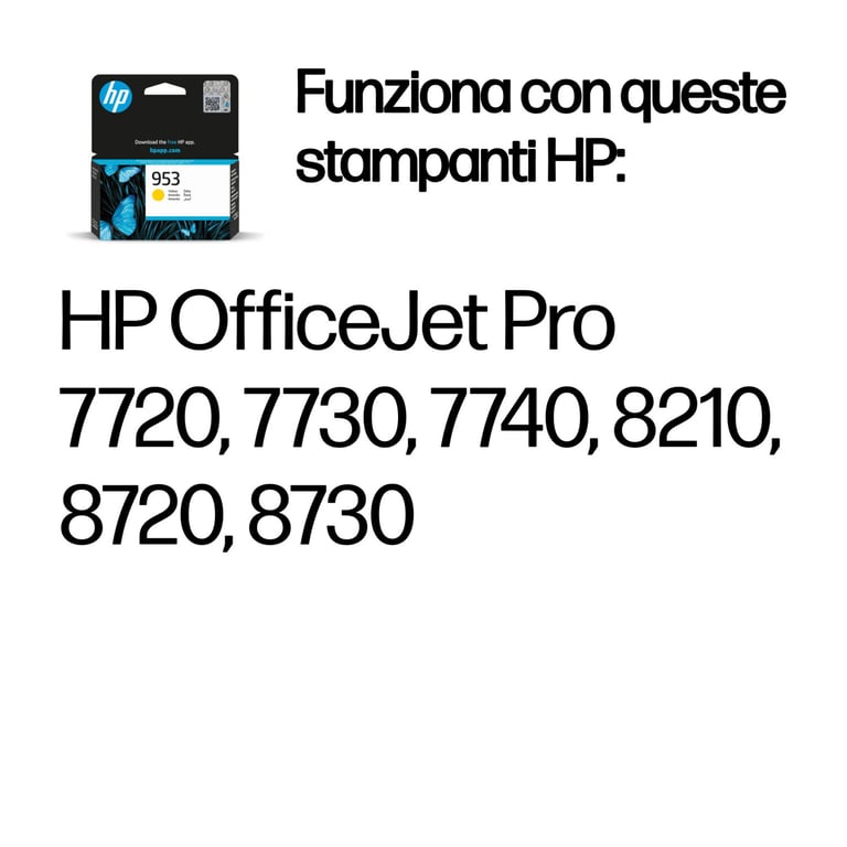 HP 953 8.5 ml jaune original Officejet cartouche d'encre pour Officejet Pro 7720 Wide Format 7730 Wide Format 7740 8210 8720 8730 - vue 3