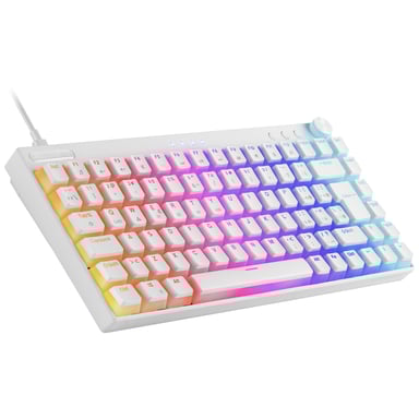 Mars Gaming MKCLOUDWBFR clavier Jouer USB + Bluetooth AZERTY Français Blanc