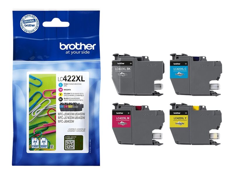 BROTHER LC422XL HY Value BP Ink Cartridge For BH19M/B Compatible with MFC-J5340DW MFC-J5740DW MFC-J6540DW MFC-J6940DW 3000/1500 p - Neuf