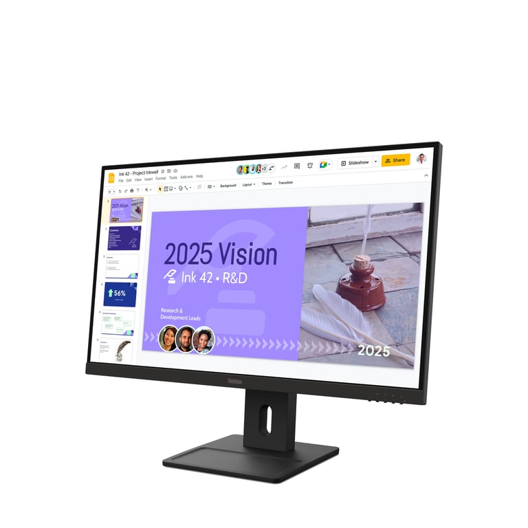 Lenovo ThinkVision E27Q 40 Écran LED 27 2560 x 1440 QHD @ 100 Hz IPS 350 cdm² 1500:1 4 ms 2xHDMI DisplayPort haut parleurs corbeau - vue 9