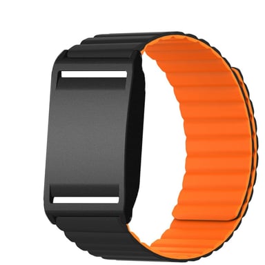 Bracelet de remplacement magnétique en silicone compatible avec Polar Loop — 26cm x 2.2cm, plusieurs couleurs Black Orange