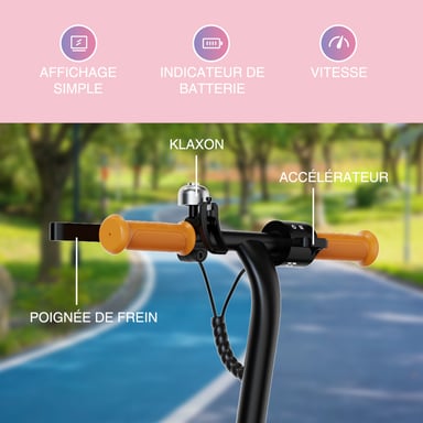 Scooter eléctrico para niños - RCB - Tres velocidades - Doble freno - Super Yellow Gift