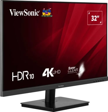 ViewSonic VA3208-4K-HD - Écran LED - 32'' (31.5'' visualisable) - 3840 x 2160 4K @ 60 Hz - VA - 300 cd/m² - 3000:1 - HDR10 - 4 ms - 2xHDMI, DisplayPort