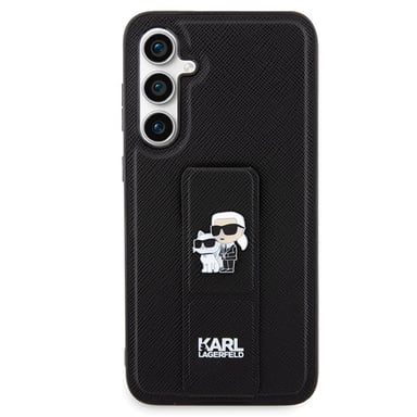 Custodia Karl Lagerfeld Gripstand Saffiano per Galaxy S23 FE, nera