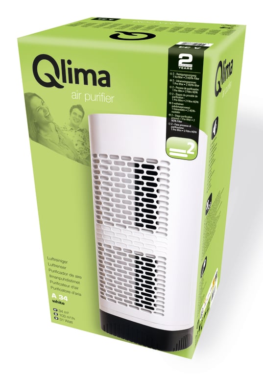 Purificateur D'Air Qlima A 34 – 32W, 103 m³/h, 41 dB - vue 2