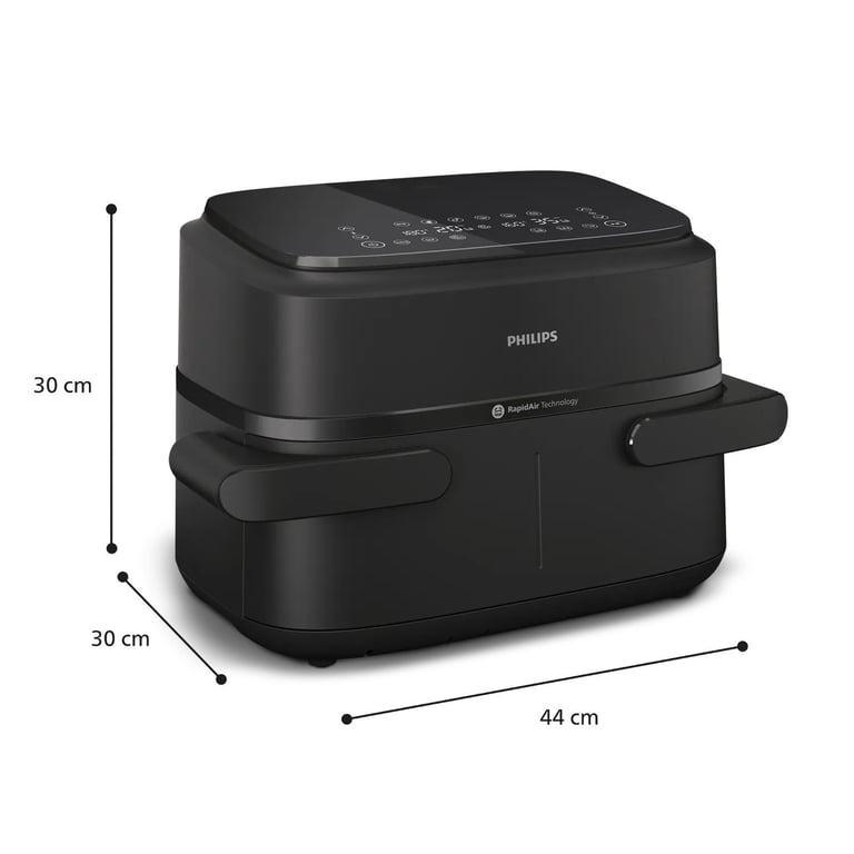 Friteuse À Air Chaud PHILIPS NA351/00 – 9L, Double Panier, 2450W - vue 4