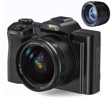 Appareil photo numérique 4K, 48MP, CMOS, zoom 16x, retardateur