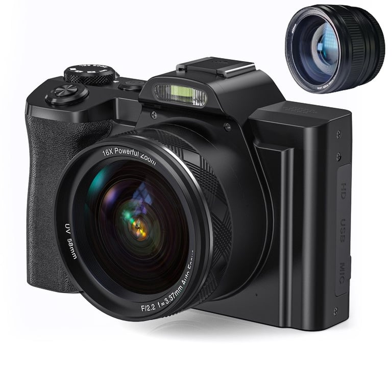 INF Appareil Photo Numérique 4k, 48mp, Cmos, Zoom 16x, Retardateur
