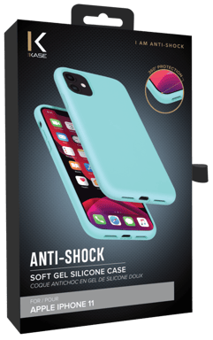 Carcasa de gel de silicona suave a prueba de golpes para Apple iPhone 11, Misty Green