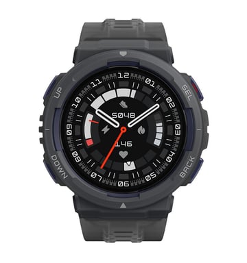 Amazfit ACTIVE EDGE GPS (satellite), cassa da 46 mm con cinturino, nero