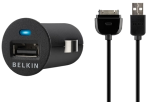 Câble USB et Mini-chargeur de voiture Belkin F8Z571cw