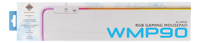 DELTACO GAMING - WHITE LINE WMP90 - Tappetino per mouse XL RGB, spessore 4 mm, 900x360 mm