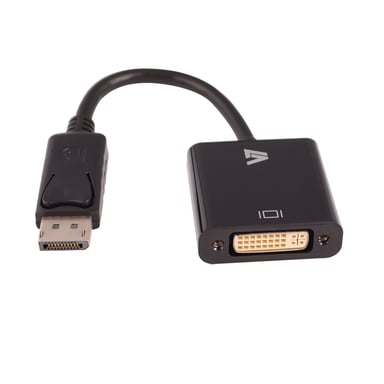 V7 Adaptador de vídeo DisplayPort macho a DVI-I hembra, negro