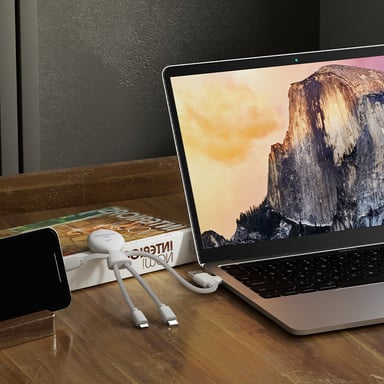 Câble De Charge Multi-Connecteurs Xoopar Mr Bio Smart - NFC Fonction Blanc