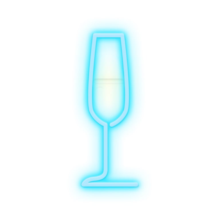 Candyshock LED Décorative Champagne – Néon LED sur Plexi USB A Fixation Murale Incluse Jaune Neuf