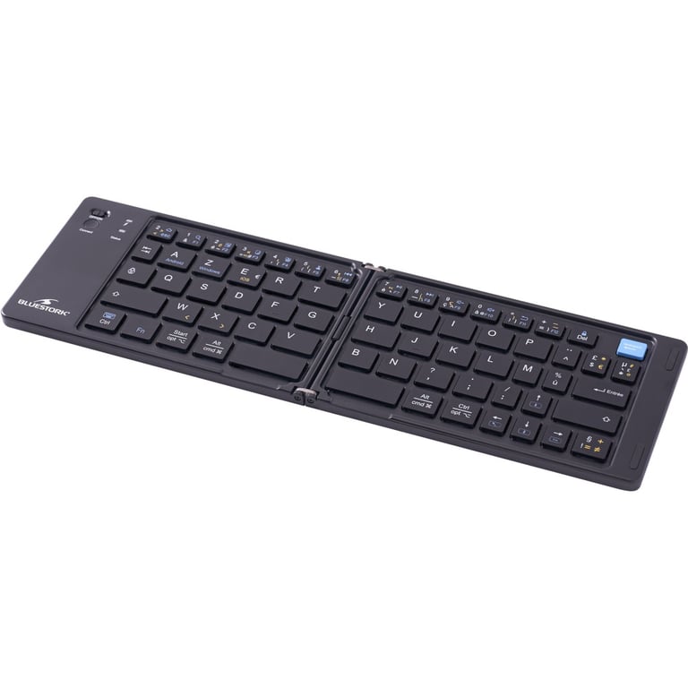 Clavier sans fil pliable - Ordinateur, tablette, smartphone, TV - Touches ciseaux - KB-MINI-FOLD/FR - AZERTY - Noir - Neuf