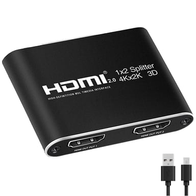 Divisor HDMI 1x2, amplificador HDMI, extensión, 3D, Full HD 1080P