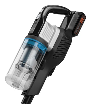 Black & Decker BHFEB520D1 aspiradora de pie y escoba eléctrica Aspiradora escoba 2 en 1 Batería Secar Sin bolsa Negro, Transparente, Blanco 2 Ah