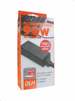 DLH DY-AI1934 adaptador e inversor de corriente Interior 90 W Negro
