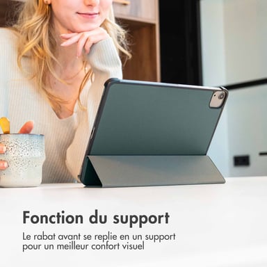 imoshion Coque tablette Trifold pour Apple iPad Pro 11 (2024) M4 - Vert foncé