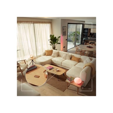 Caméra connectée Philips Hue Secure Cam 2K Wired Black EU 2K filaire vision nocturne infrarouge alertes de mouvement noire