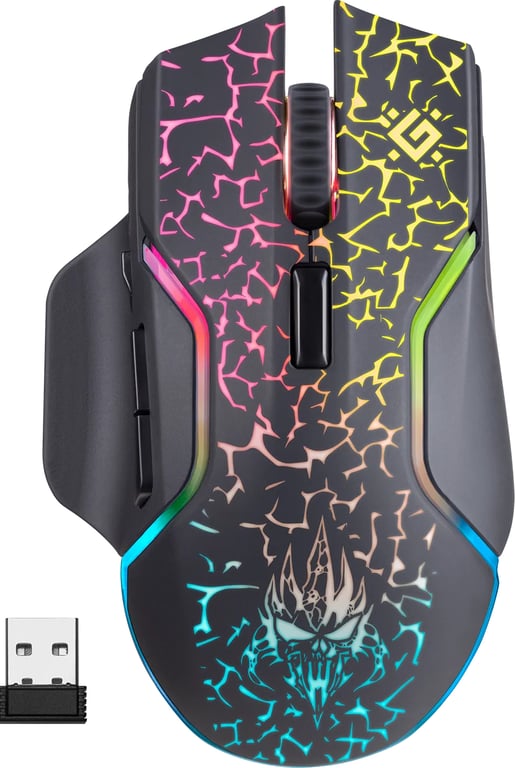 Defender Oneshot GM-067 souris Gaming Droitier RF Wireless + USB Type-C Optique 3200 DPI