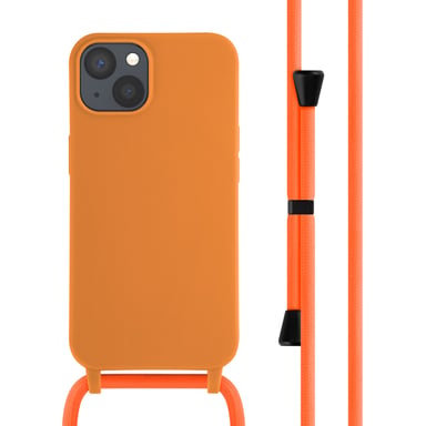 imoshion Coque en silicone avec cordon pour Apple iPhone 13 - Orange