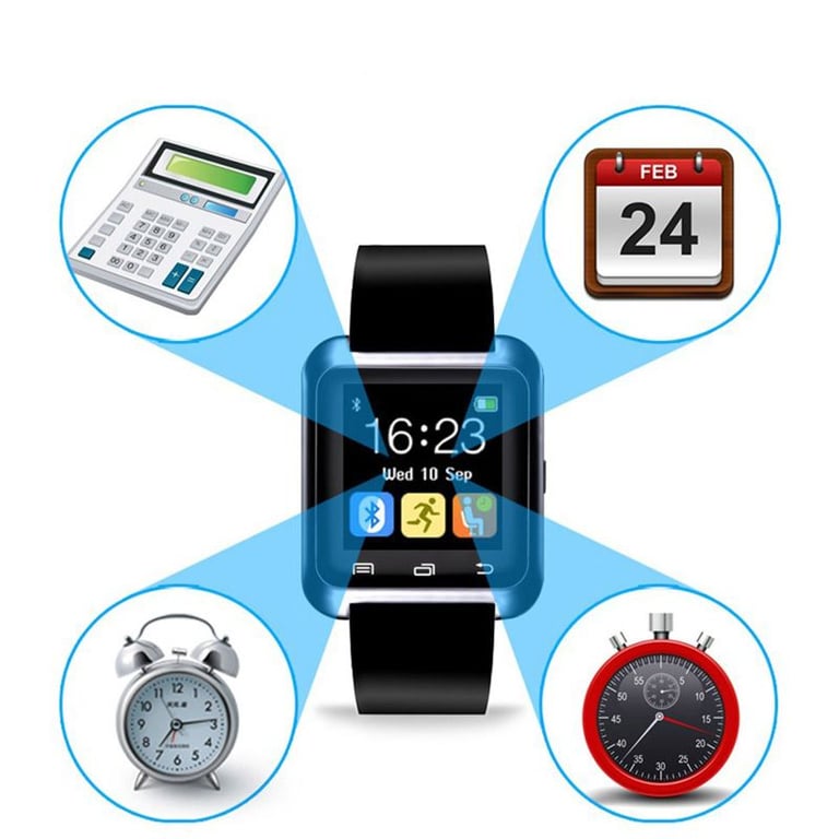 Montre Connectée Smartwatch Android iOs Écran Tactile 1.5 Pouces Blanc YONIS