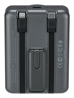 Rivacase VA2608 banque d'alimentation électrique Lithium Polymère (LiPo) 10000 mAh Recharge sans fil Noir, Gris