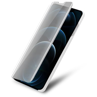 Coque pour Apple iPhone 12 PRO MAX en AGATE ARGENT Clear View Housse de protection Étui de protection miroir avec fonction de support Protection à 360 degrés