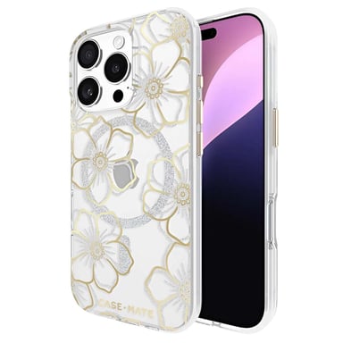 Custodia compatibile con MagSafe per iPhone 16 Pro con design Floral Gems