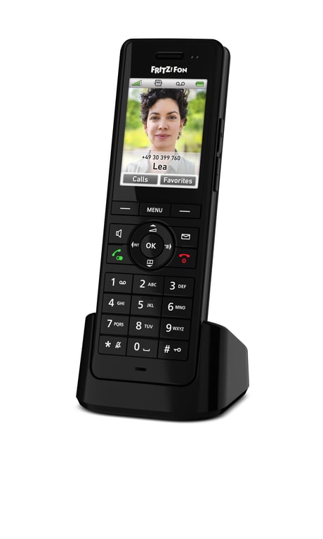 FRITZ!Fon X6 INT Telefono DECT Identificatore di chiamata Nero - vue 2