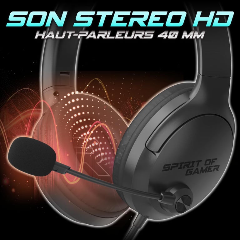 Spirit OF Gamer Gaming - PRO H4 DARK - Filaire - Stéréo 2.0 - Circum-aural Noir - vue 4