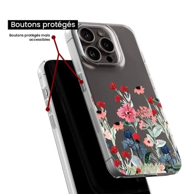 Funda de silicona - Compatible con Apple iPhone 17 Pro - diseño printemps en fleurs