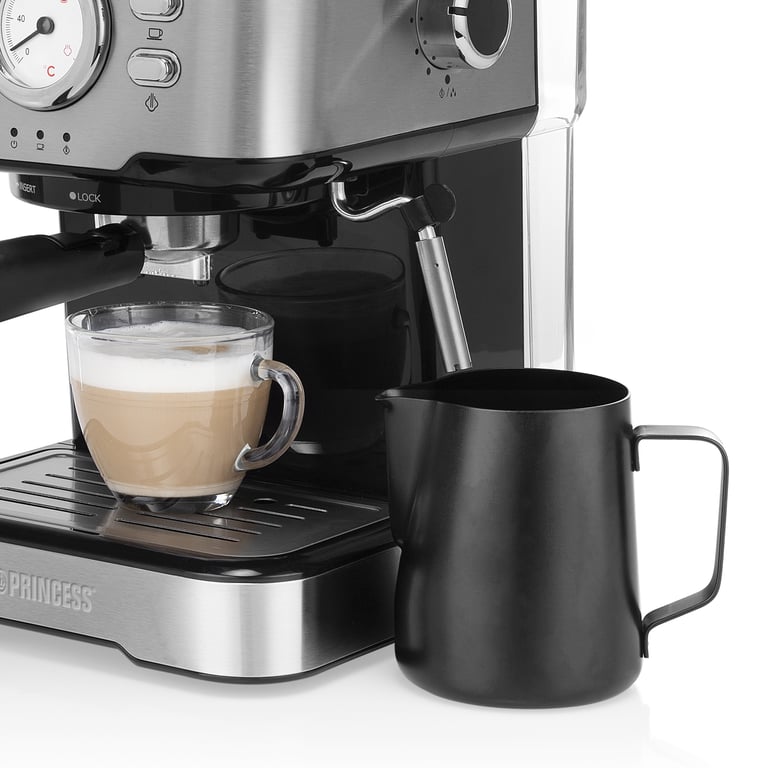 Cafetière À Dosettes Princess 249412 – 20 Bars, 1,5 L, Mousseur À Lait - vue 4