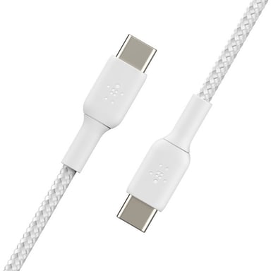 Cavo intrecciato da USB-C a USB-C BOOST CHARGE? (1 m), bianco