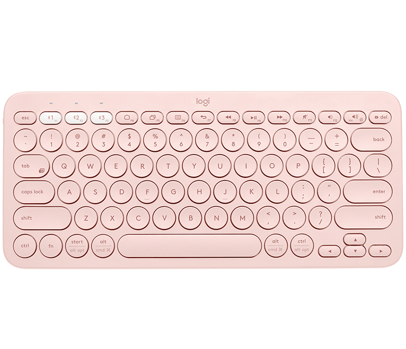 Logitech K380 Multi-Device teclado Bluetooth AZERTY Francés Rosa