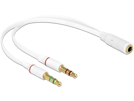DeLOCK 65585 câble audio 0,2 m 2 x 3.5mm 3,5mm Blanc