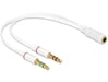 DeLOCK 65585 câble audio 0,2 m 2 x 3.5mm 3,5mm Blanc