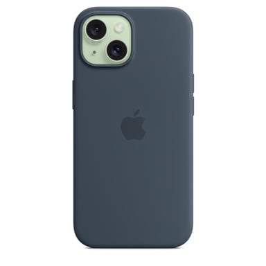 Funda de silicona con MagSafe para iPhone 15 Storm Blue